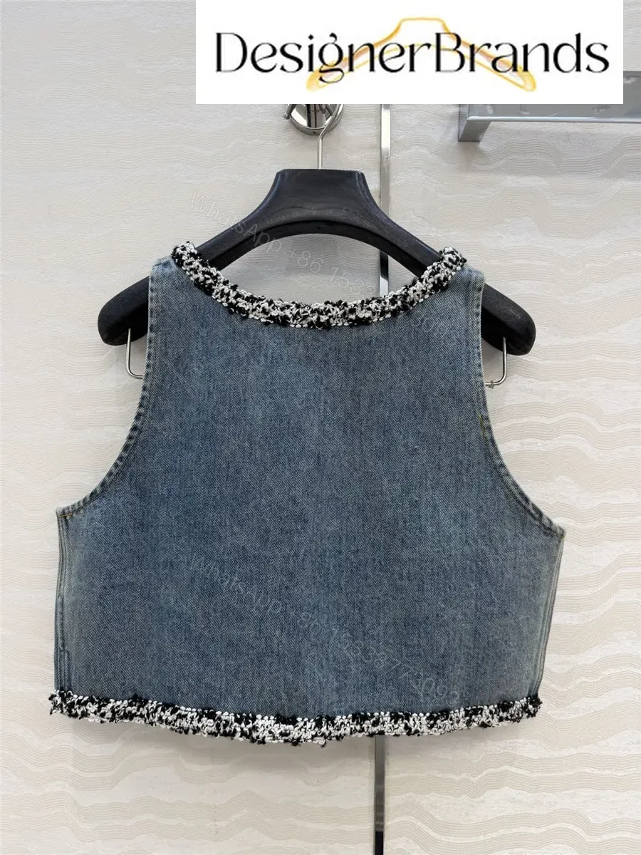 View 9 of Chanel Blue-Gray Sleeveless Denim Vest