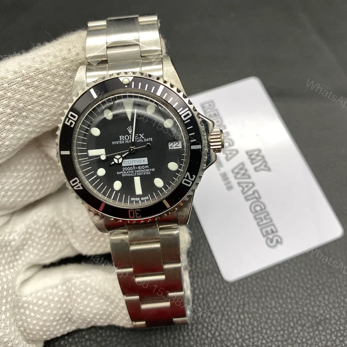 View 2 of Replica Rolex Submariner ” Comex” – Super Clone