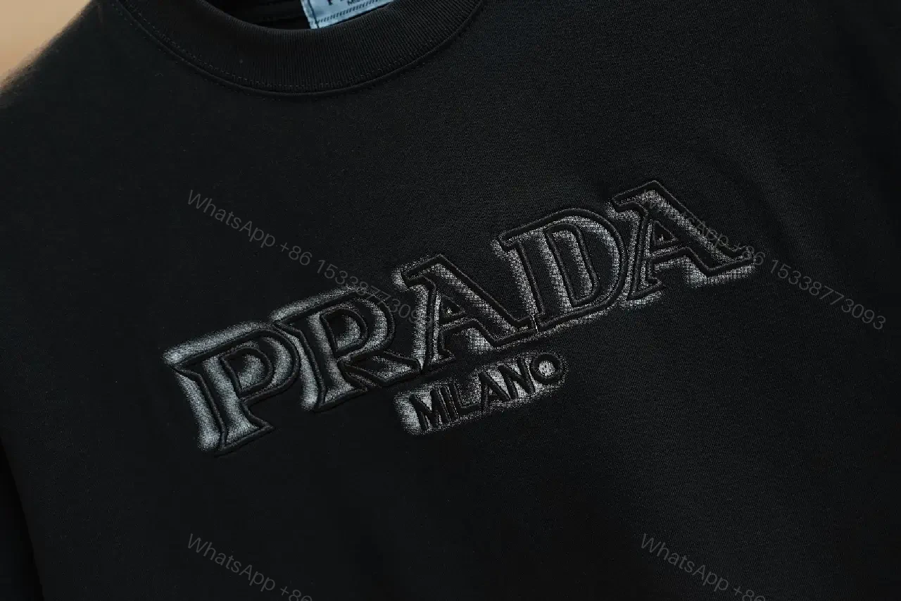 View 6 of black cotton logo-embossed T-shirt for everyday luxury