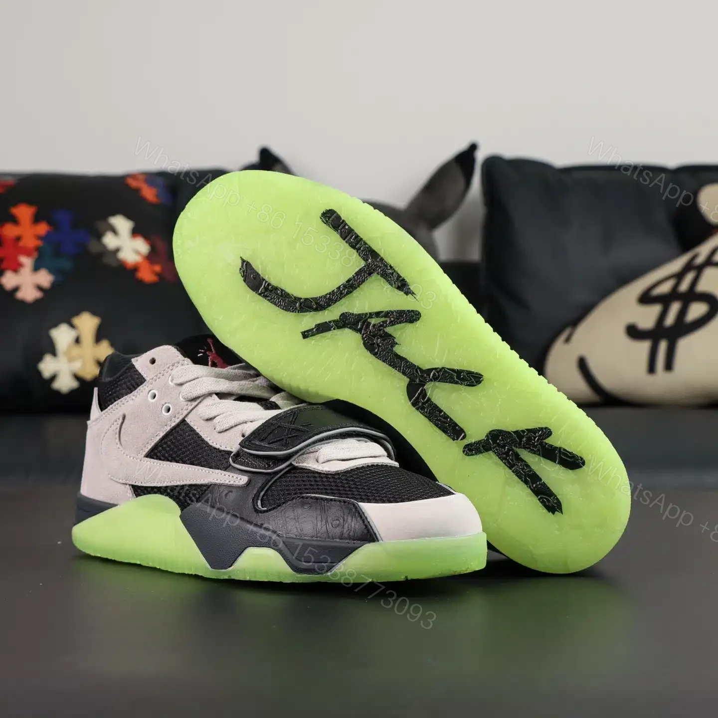 View 3 of Travis Scott x Jordan Jumpman Jack TR Bright Cactus Reps