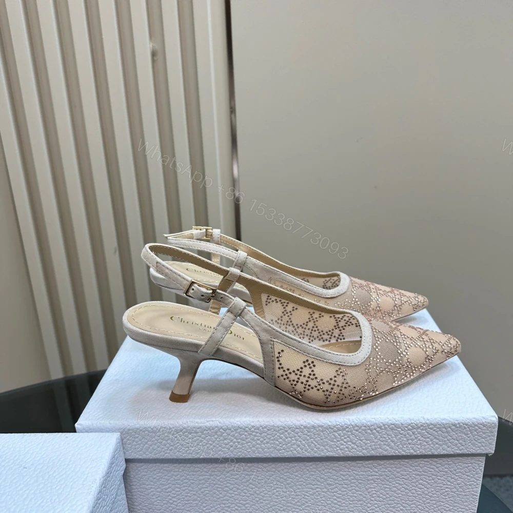 View 5 of 高仿Dior*Capture系列KCV302網鑽細高踭鞋6.5CM裸色免檢版