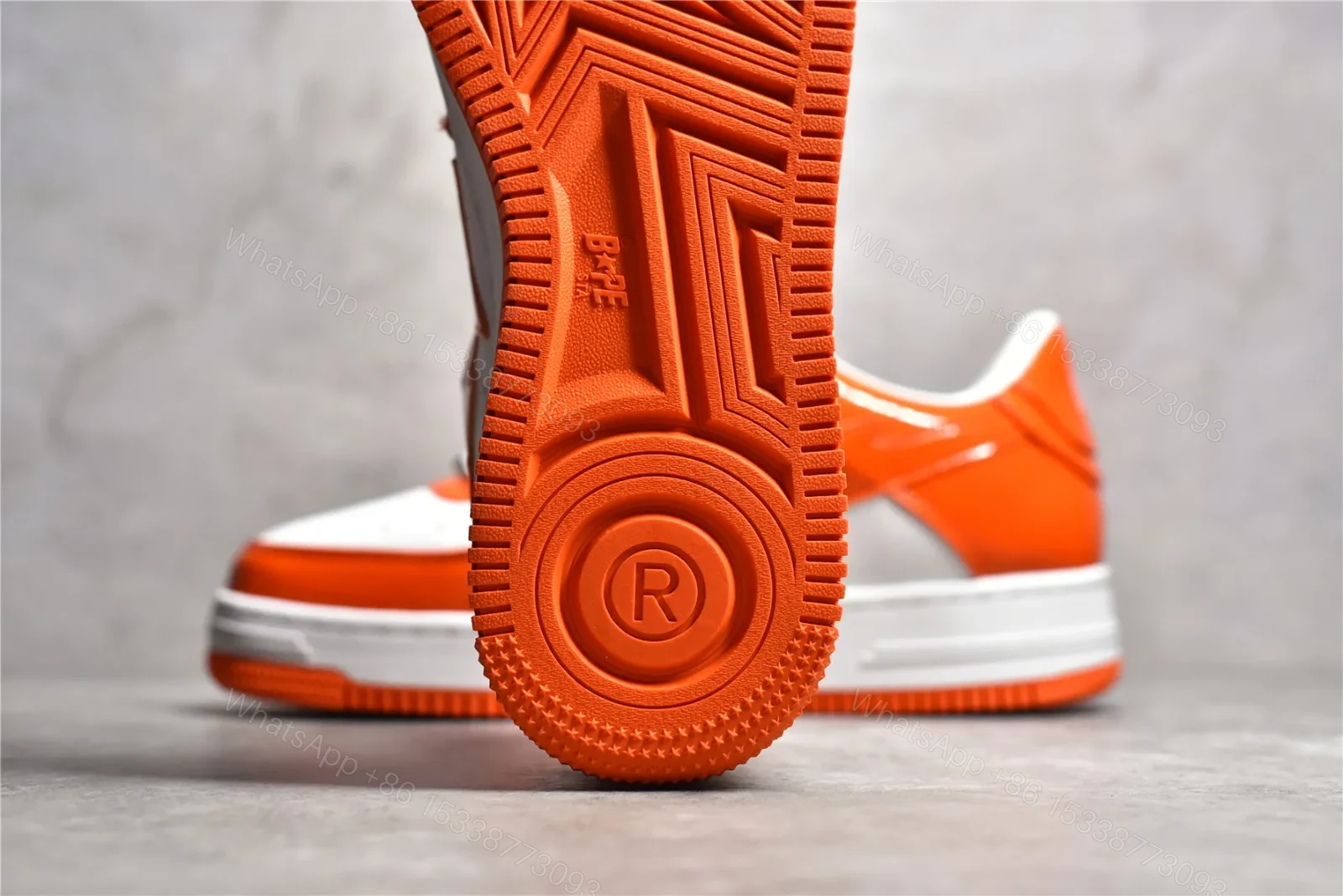 View 8 of A Bathing Ape Bapesta White Orange Reps
