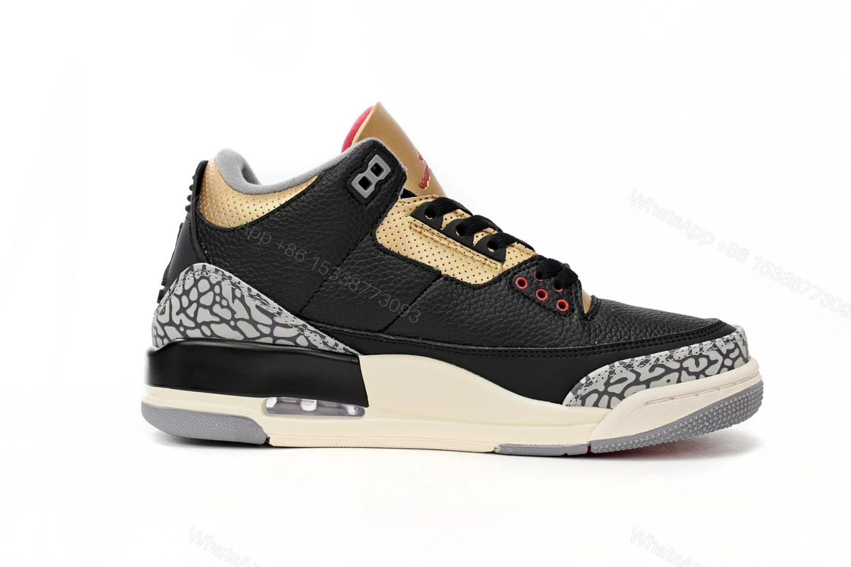 View 3 of Air Jordan 3 WMNS “Black Gold” CK9246-067