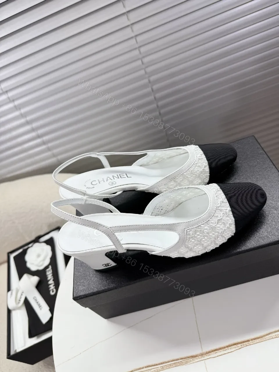 View 3 of Texture-Block Slingback Pumps: Elevated Comfort, Open-Back Style