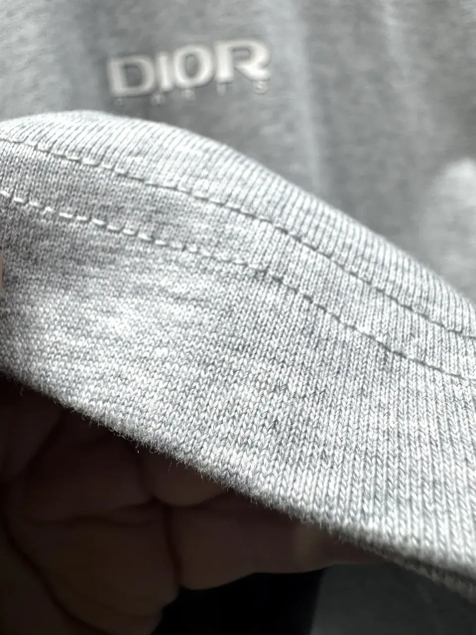 View 3 of Relaxed Grey Cotton Tee — Subtle Logo, Everyday Lux