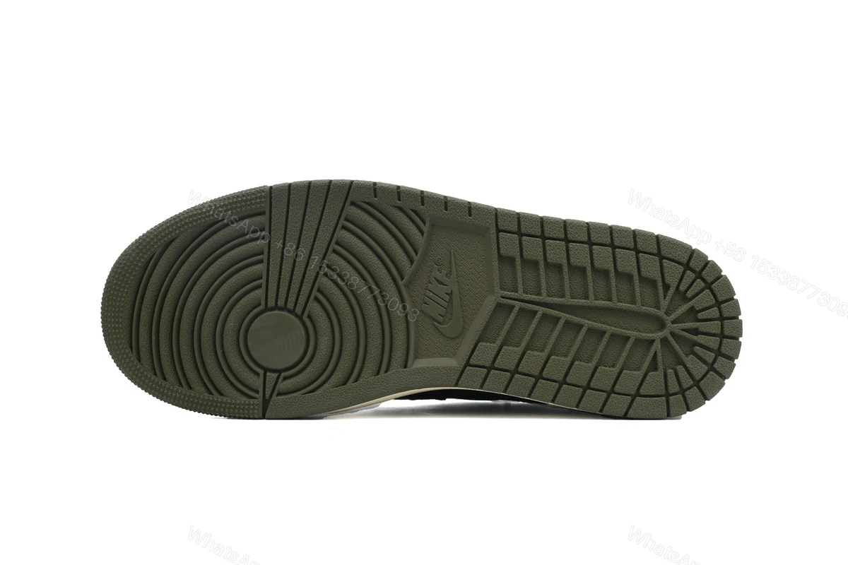 View 4 of Travis Scott x Air Jordan 1 Low OG SP 'Medium Olive' DM7866-200