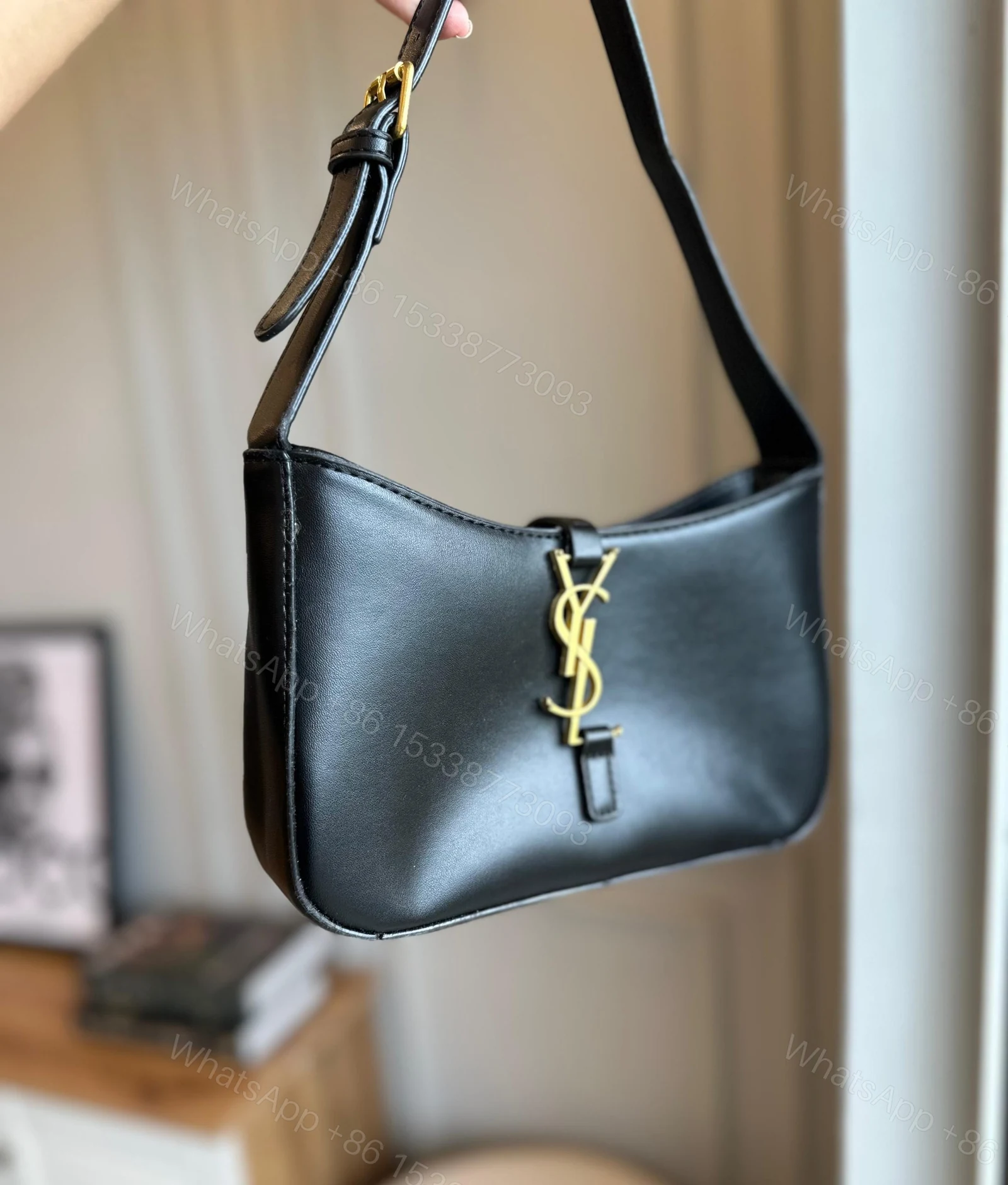 View 20 of FIRST COPY SAINT LAURENT SHOULDER BAG - CROCODILE-EMBOSSED LEATHER AND CLEAN LEATHER