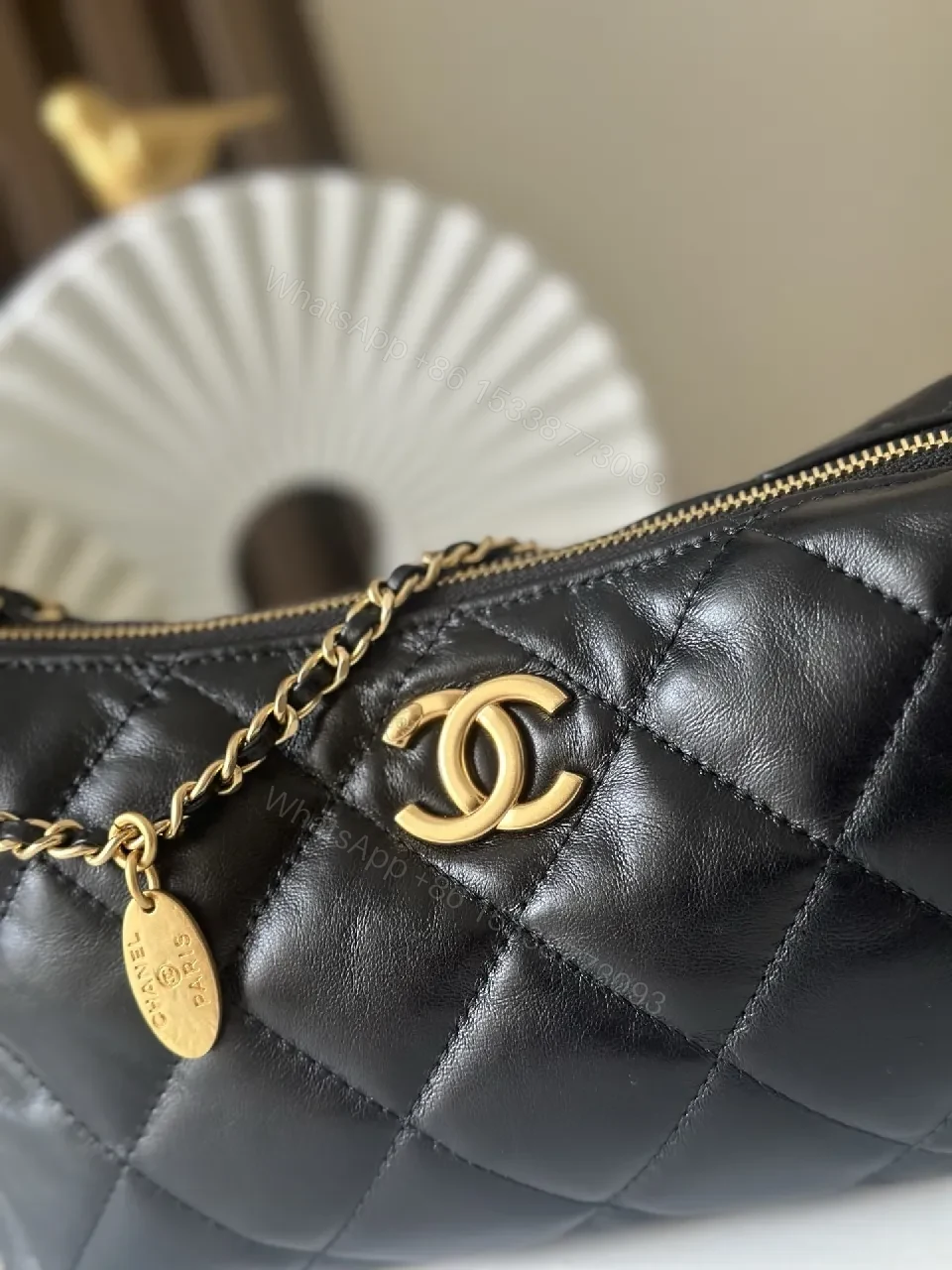 View 9 of Quilted Black Leather Shoulder Bag — Timeless Luxury, Day-to-Night