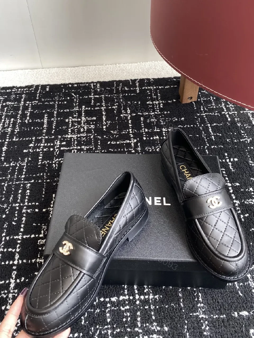View 8 of Quilted Leather Loafers with Gold Crest – Modern Classic Comfort