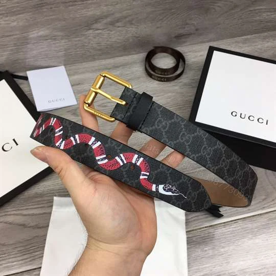 View 7 of GUCCI LEATHER BELT WITH KINGSNAKE – B41