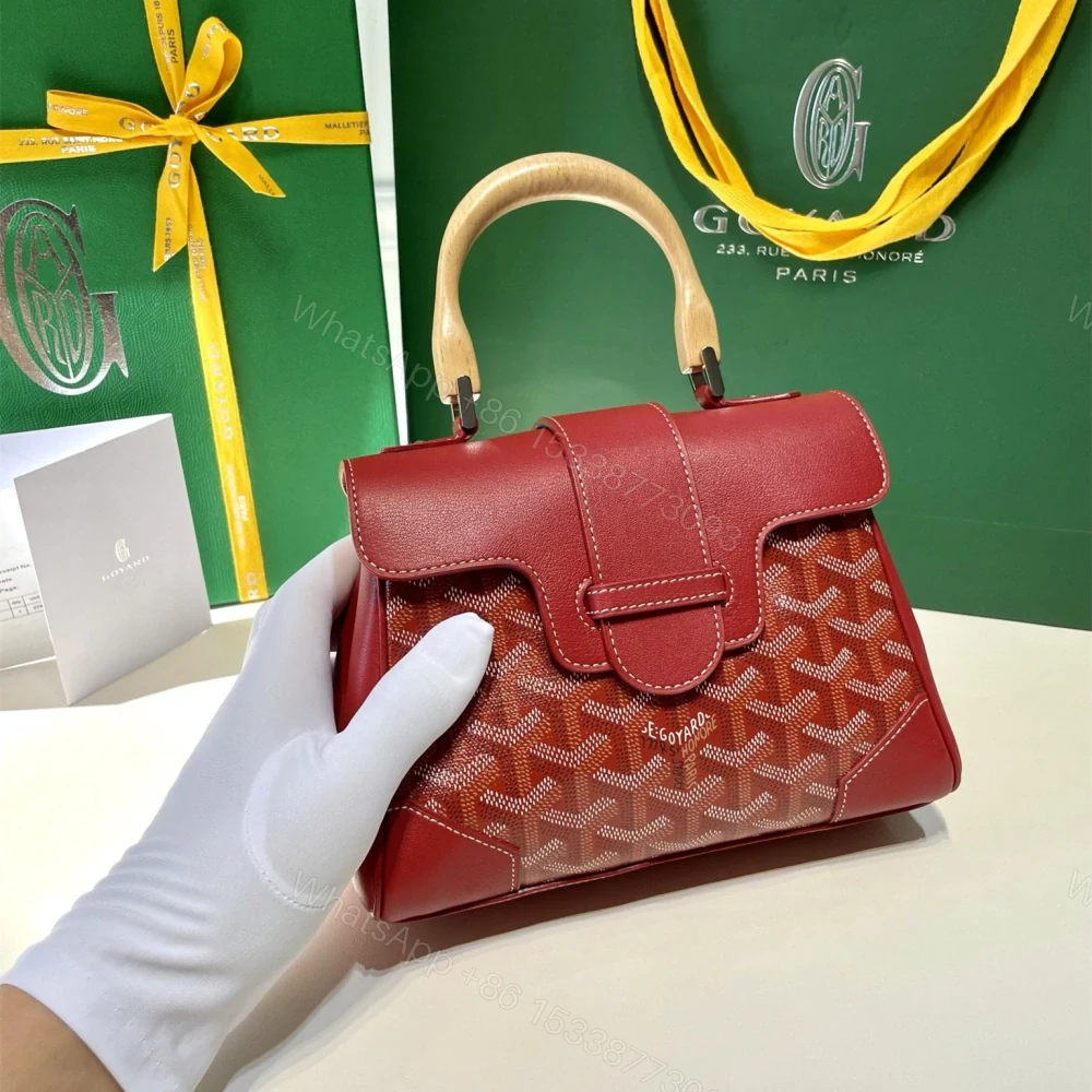 View 6 of 高仿Goyard*SAIGONY櫸木手柄單肩包紅色免檢版