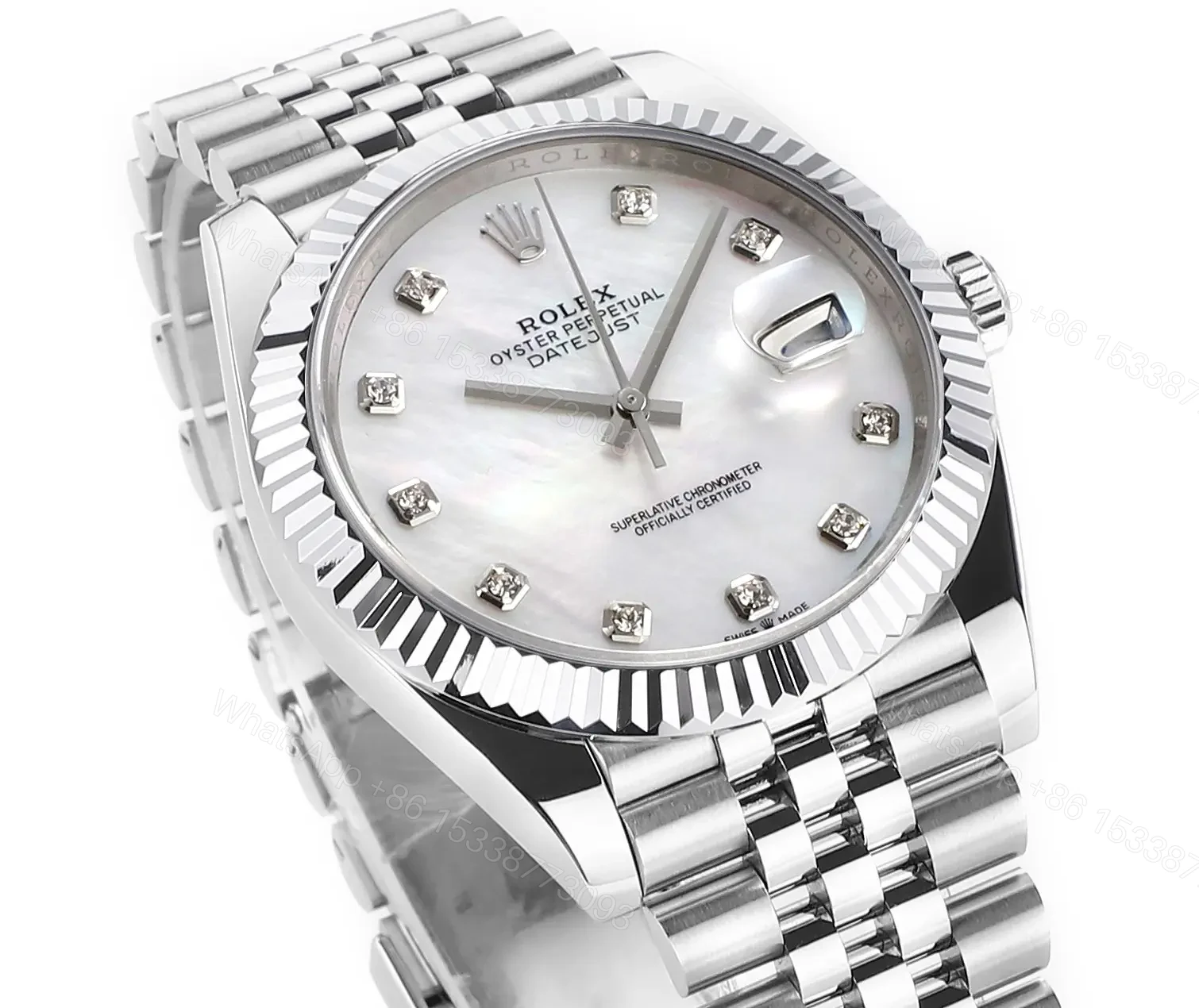View 3 of 3A Factory Clean Factory DDF Silver Classic Datejust Watch 41mm