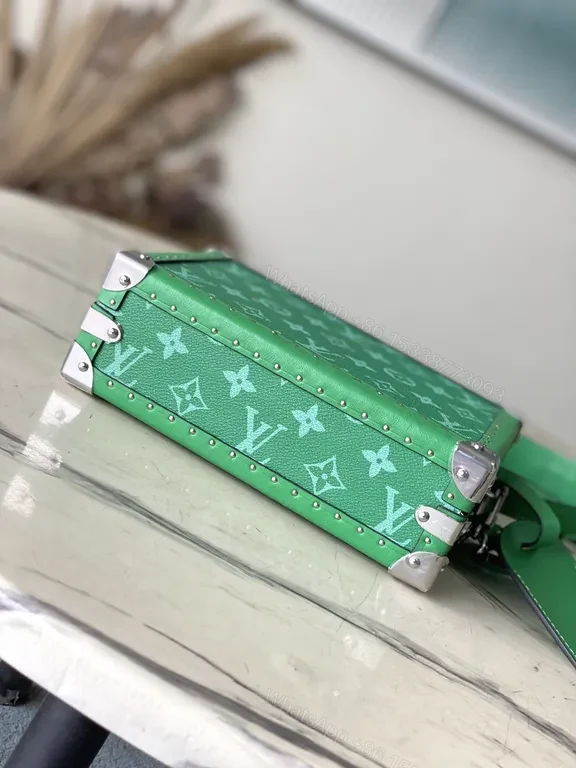 View 9 of Green Monogram Structured Bag - LV-Inspired, Durable, Versatile