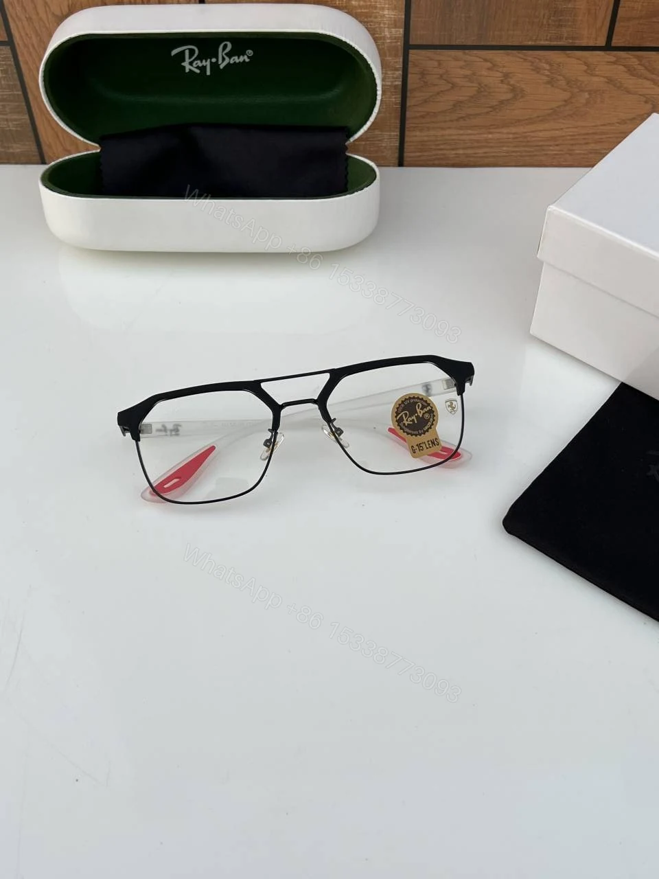 View 3 of First Copy Rayban 04 Black Plano Water Premium Quality Sunglasses