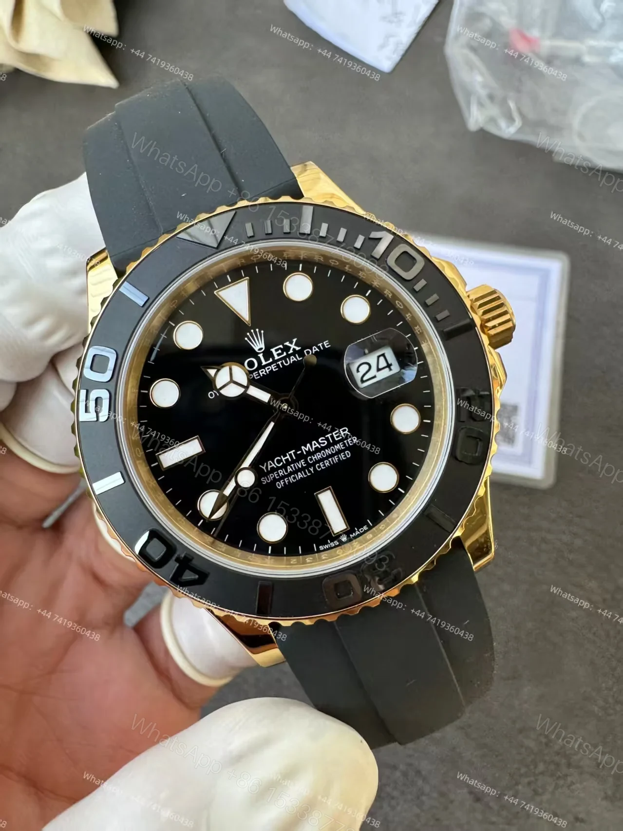 View 4 of Rolex Yacht-Master 226658 1:1 Replica 18K Gold Plated 42MM 3235 Movement Super Clone Watch