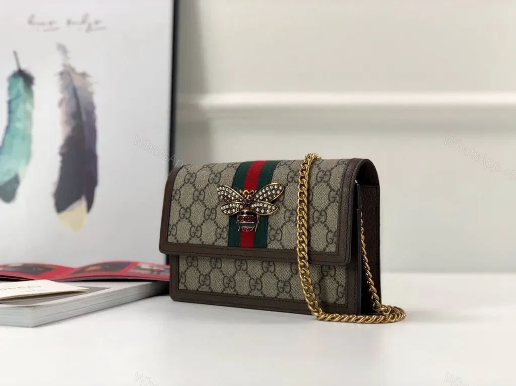 View 7 of Lux Pack GG Supreme Wallet on Chain with Dragonfly Crystals