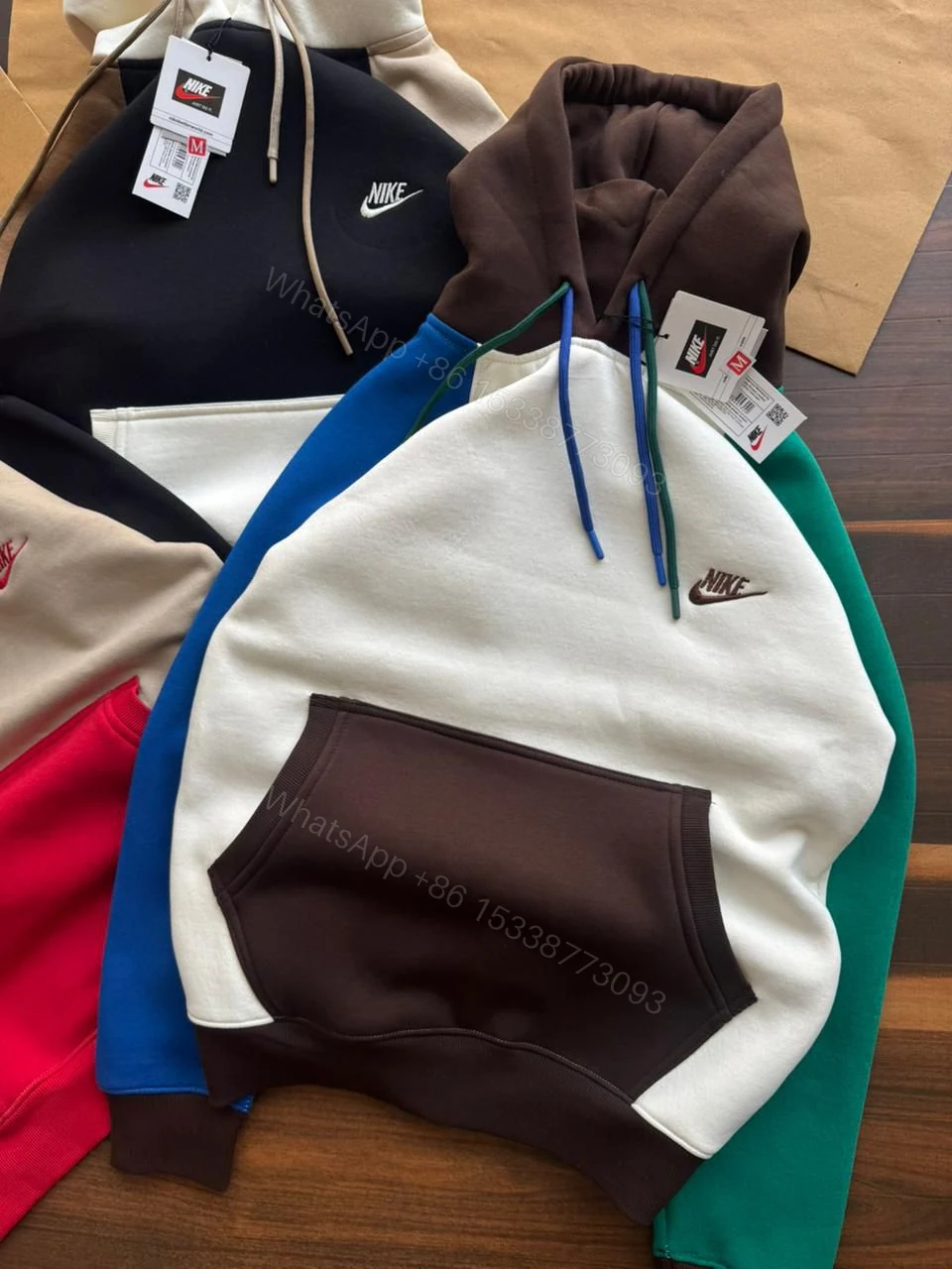 View 4 of FIRST COPY NIKE 3-Thread cotton fleece hoodie