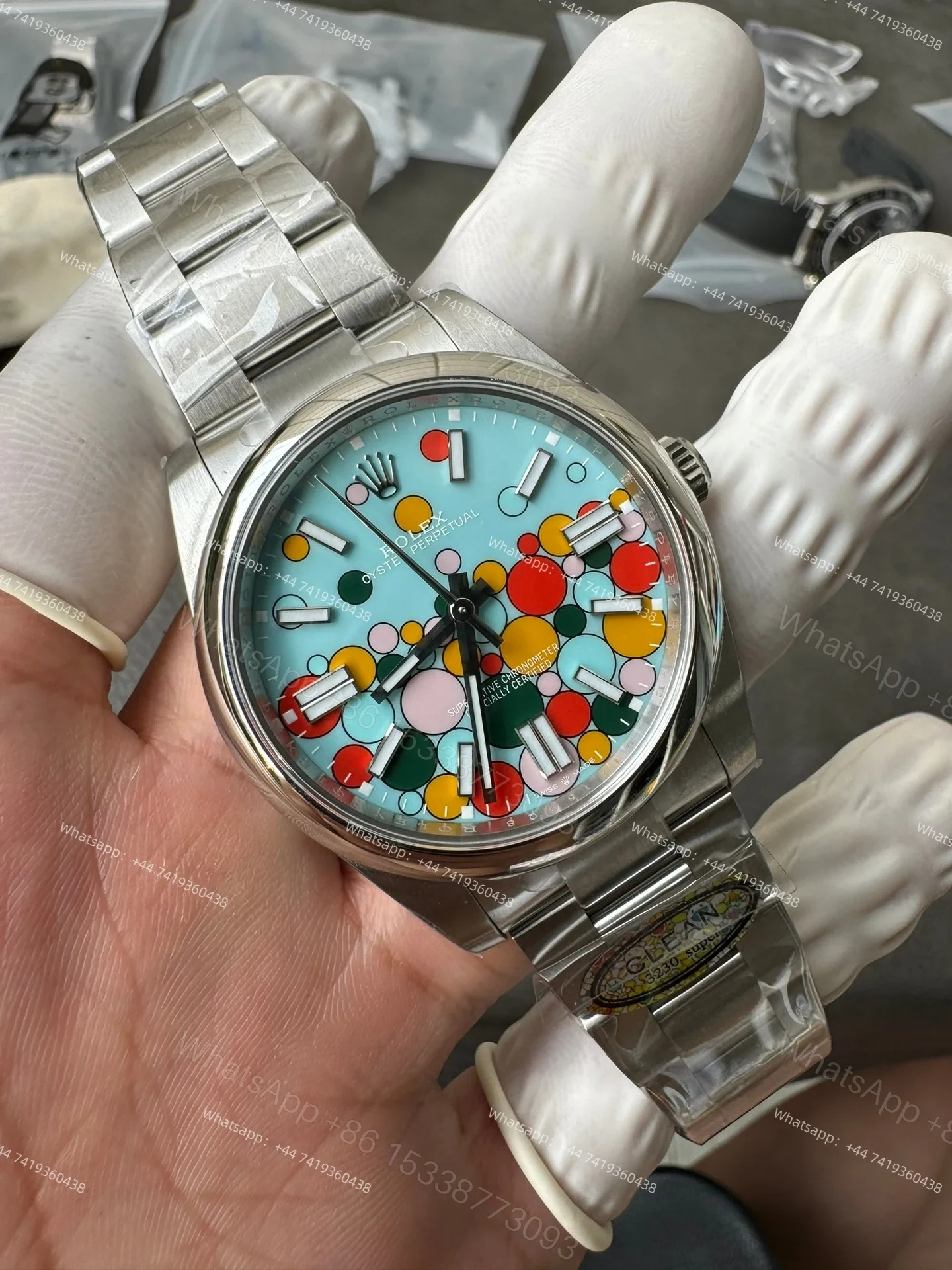View 4 of Rolex Super Clone Oyster Perpetual M124300-0008 41mm Celebration Dial 3230 Movement