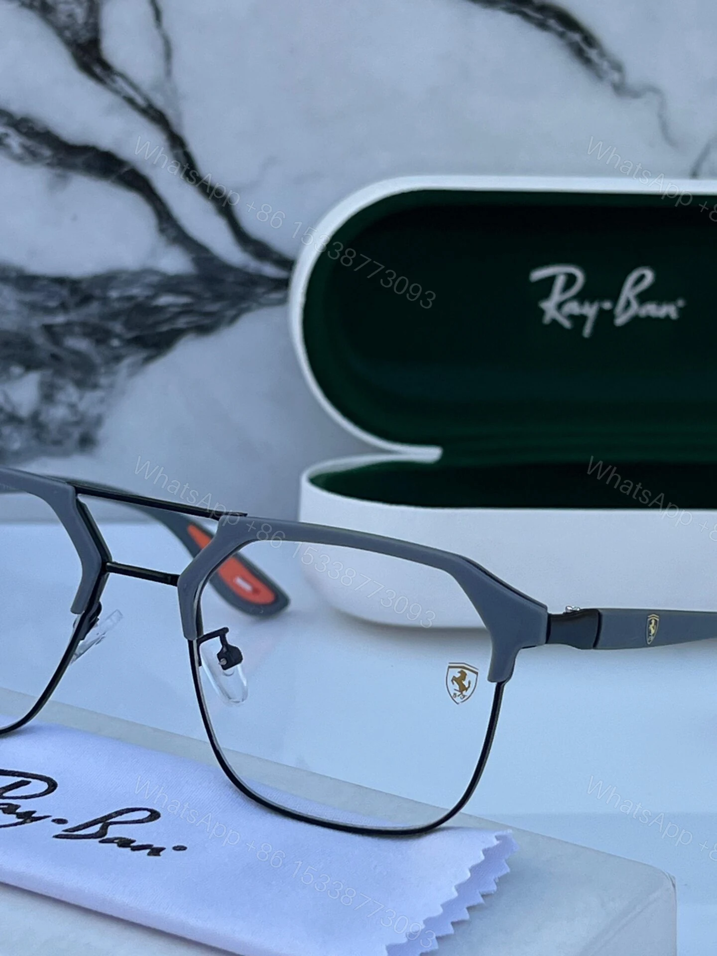 View 5 of Ray-Ban Ferrari Edition Square Aviator Sunglasses