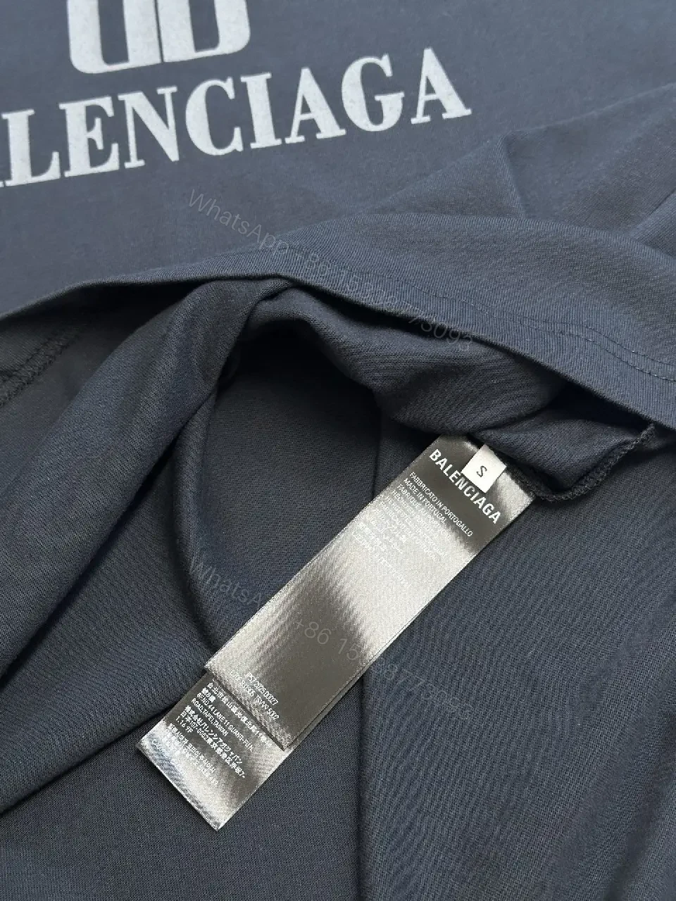 View 4 of Oversized Cotton Tee – Minimalist Logo Luxury, Black