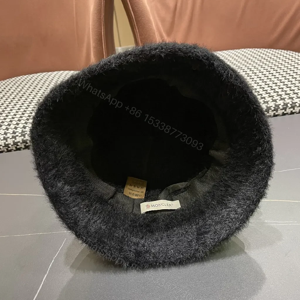 View 8 of Cozy Plush Bucket Hat: Velvet Warmth, Discreet Logo