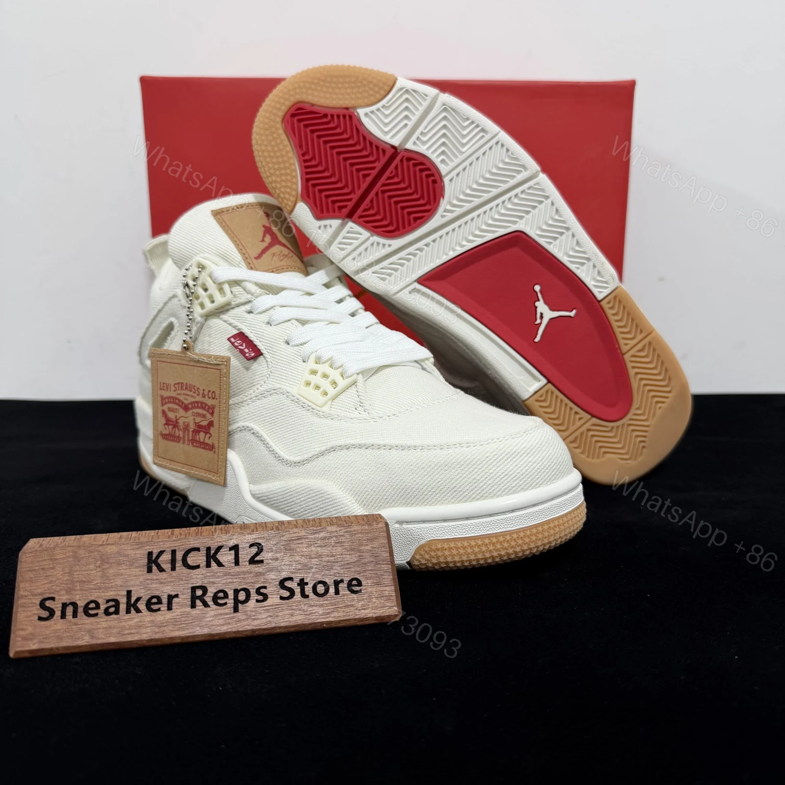 View 3 of Jordan 4 Levis White (Levi’s Tag) Reps