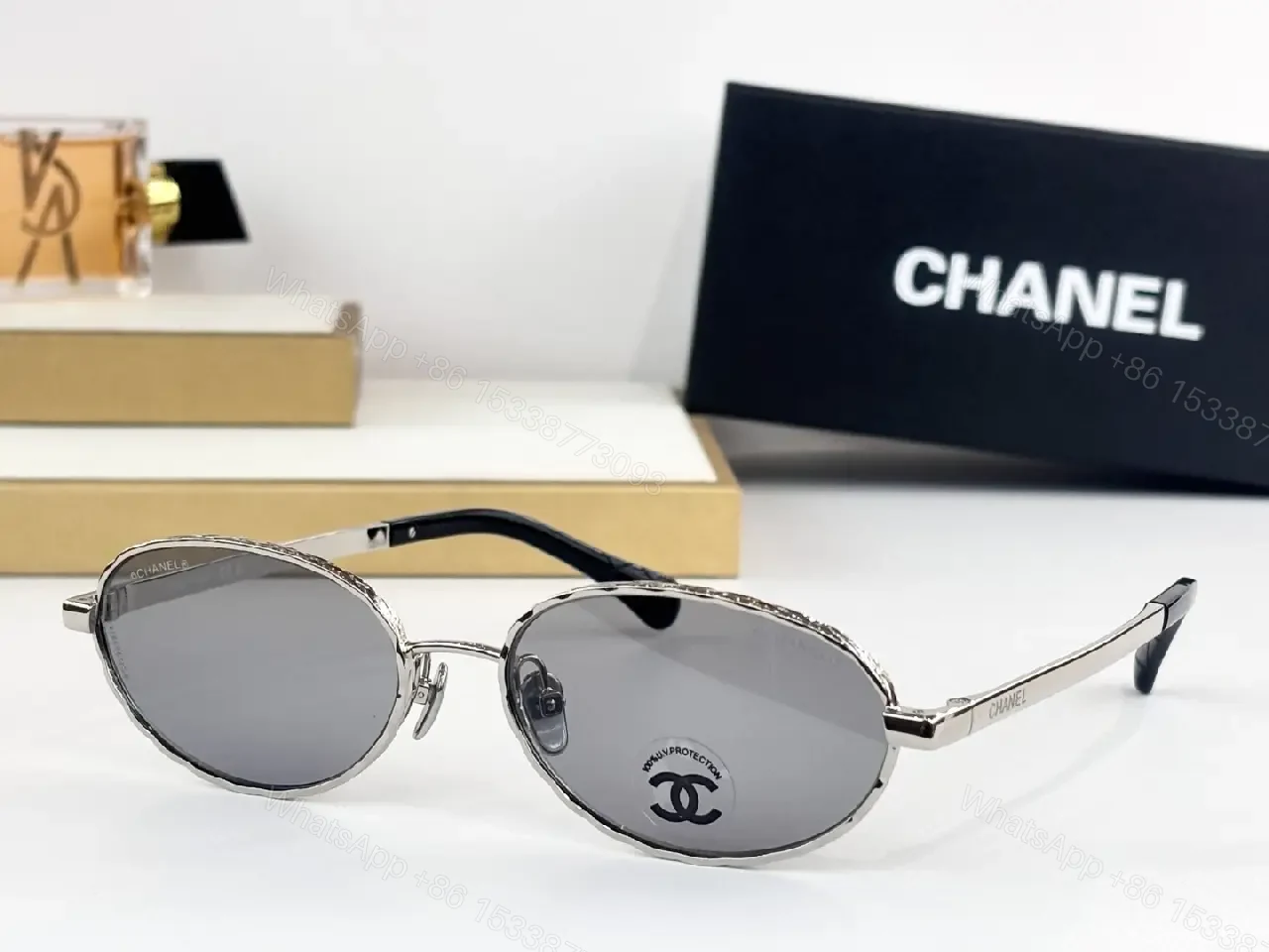 View 6 of Matte Black Round Sunglasses – Designer-Inspired, UV400 Shields