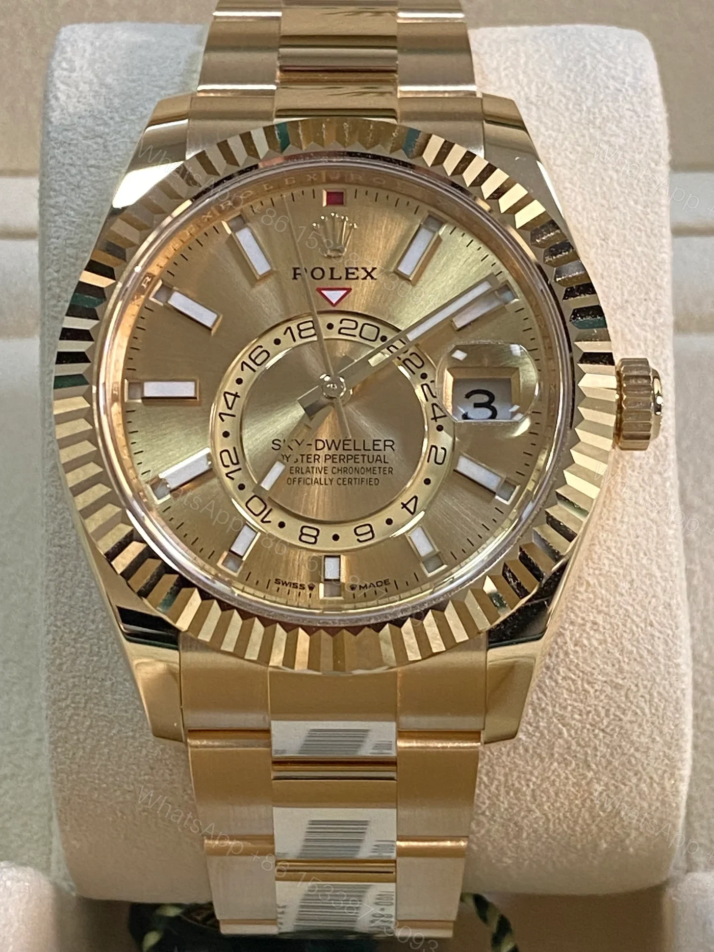 View 2 of Superclone Rolex Sky-Dweller Champagne Dial 336938