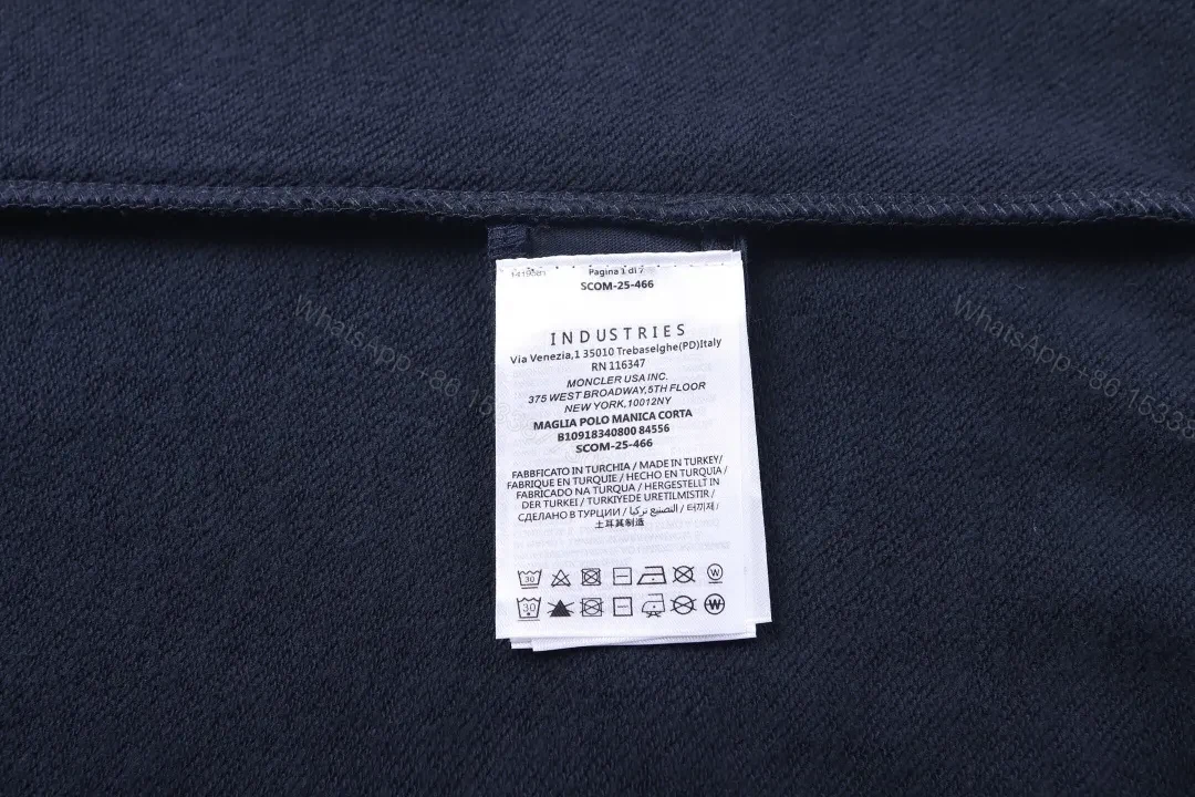 View 8 of Navy Cotton Crewneck with Subtle Moncler Badge Feature