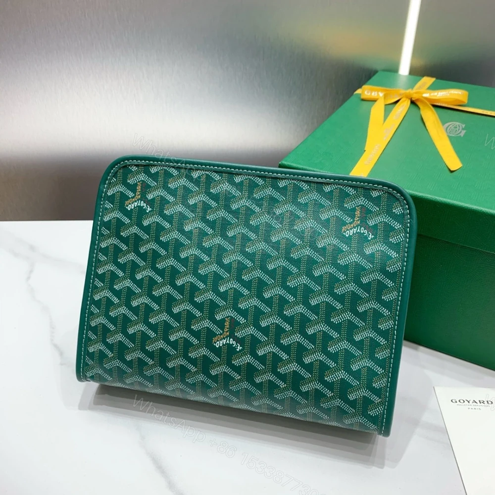 View 9 of 高仿Goyard*JOUVEN5多功能洗漱手拿包藍色小號免檢版