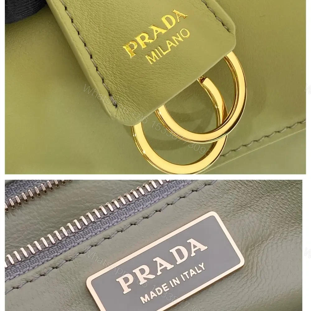 View 9 of 高仿Prada*SoftSound系列1BN023斜挎包綠色中號免檢版
