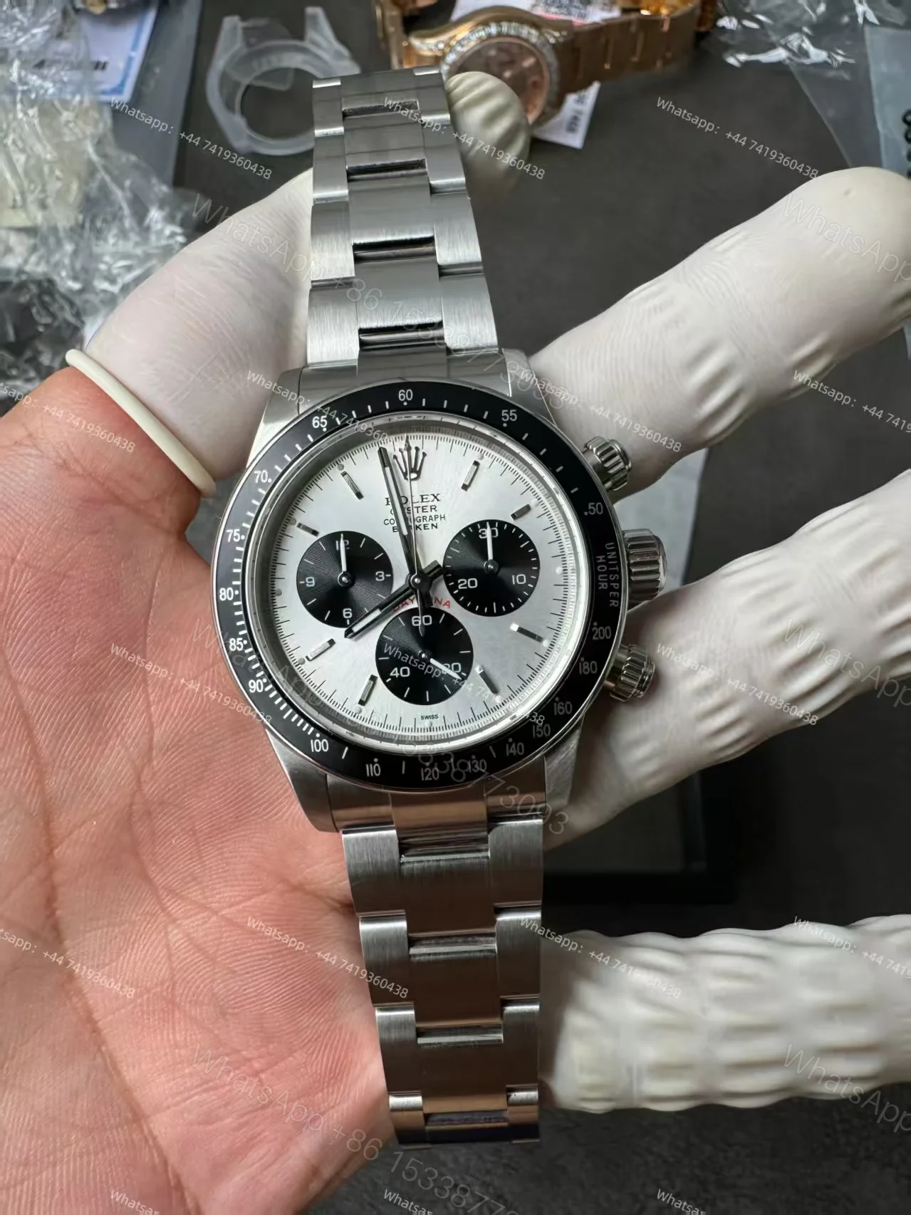 View 5 of Rolex Daytona 116500 Panda Customization Blaken Paul Newman 4130 Movement Best Super Clone