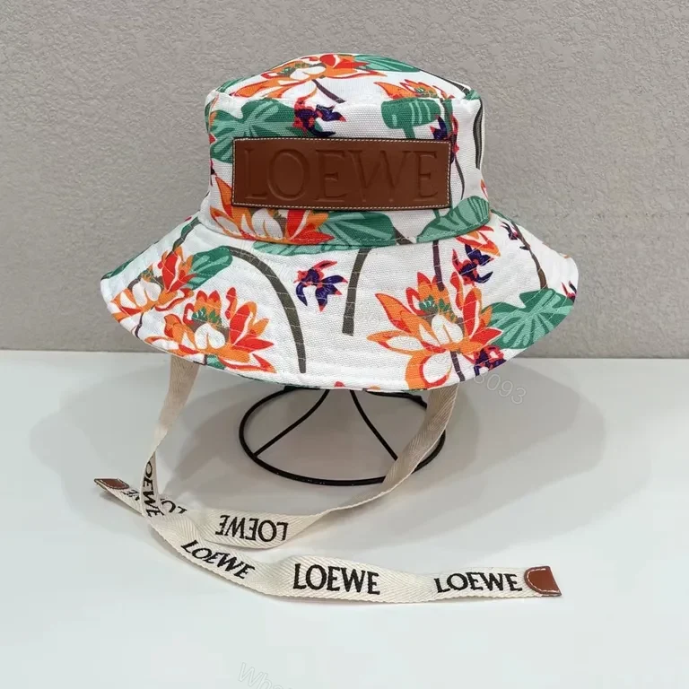View 7 of Lightweight LOEWE Patterned Bucket Hat - Signature Patch, Breathable Style