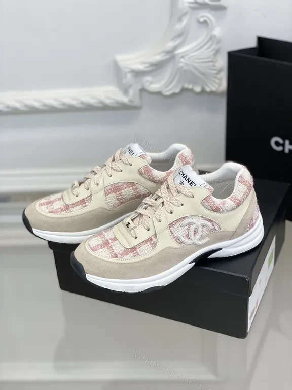 View 4 of Chanel-Inspired Knit & Suede Sneaker: Subtle Luxe Edge