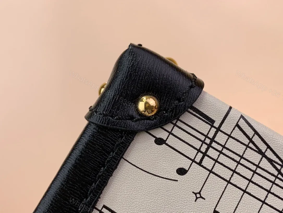 View 5 of Louis Vuitton LV Petite Musical Pattern Like Auth Handbags 20×12.5x5cm
