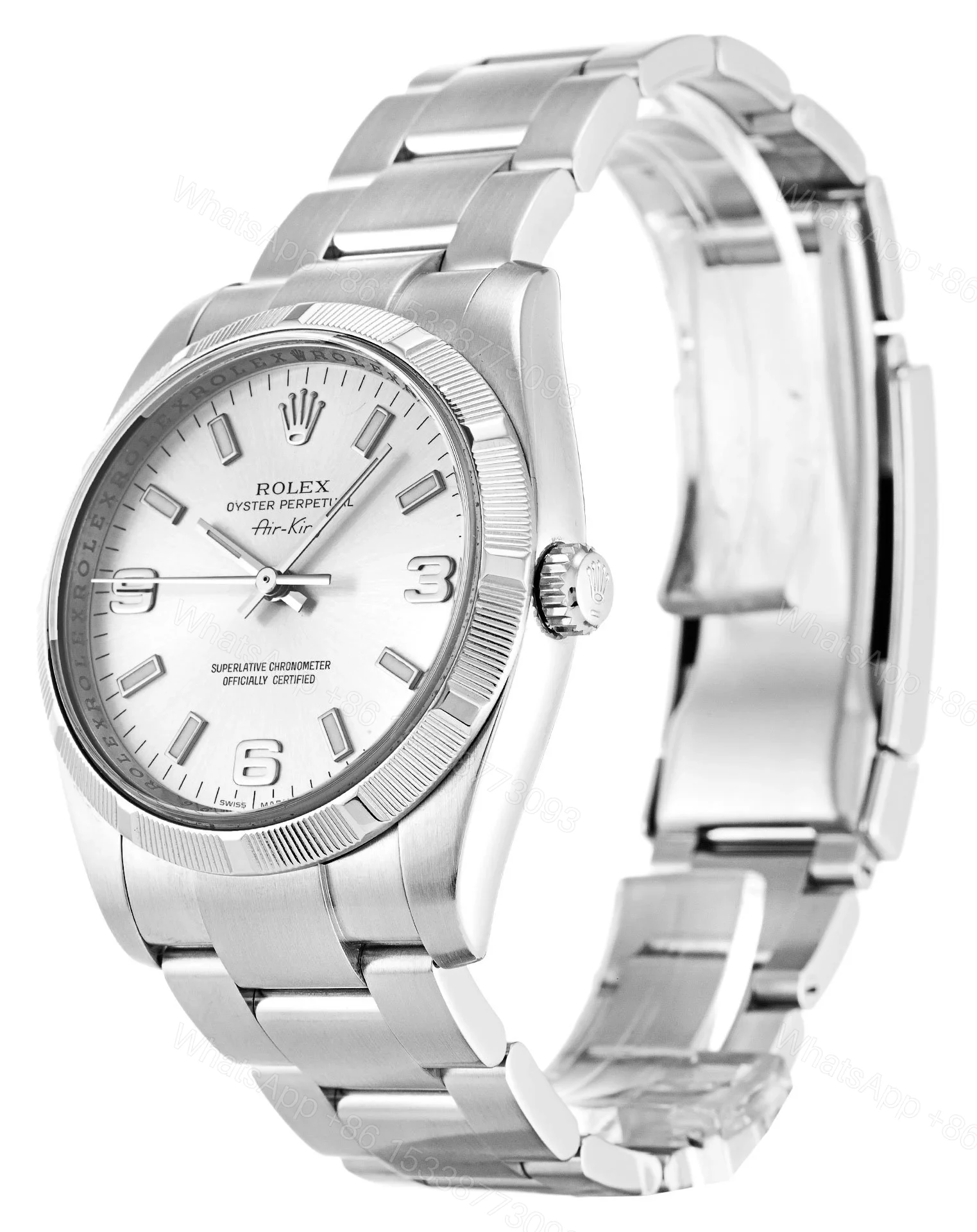 View 2 of Replica Rolex Air-King Silver Dial 114210