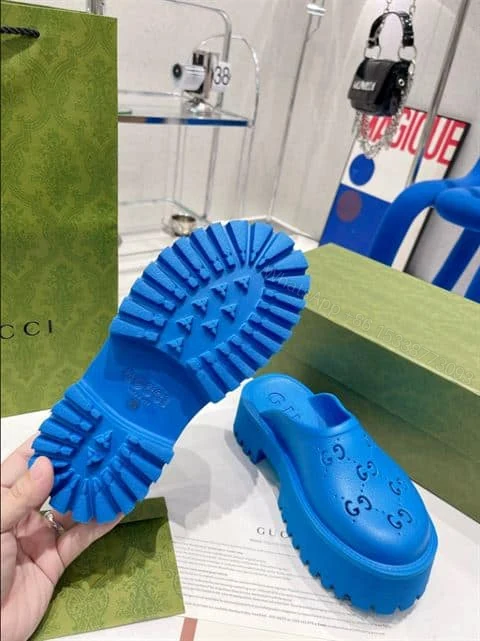 View 4 of GUCCI WONMEN’S PLATFORM PERFORATED G SANDAL – SDG014