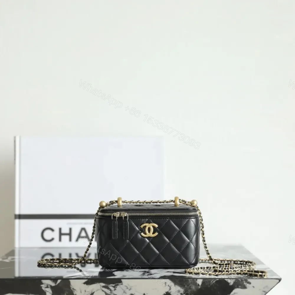 高仿Chanel*24C系列AP3651雙珠鏈條盒子包黑色免檢版 — view 1