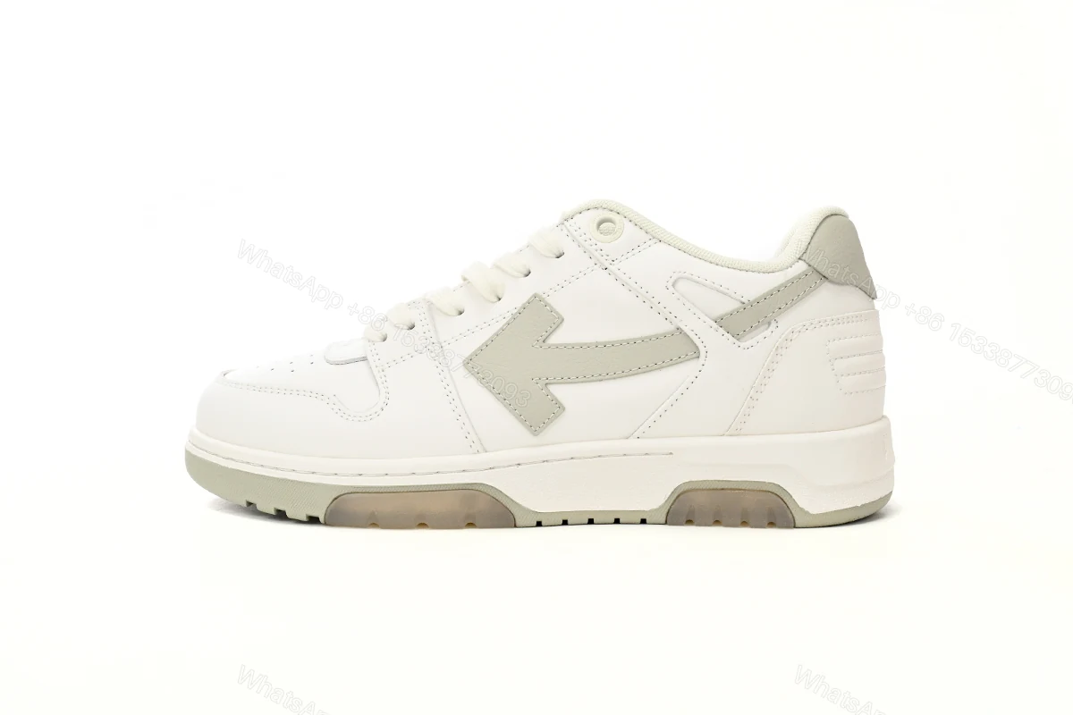 View 9 of OFF-WHITE Out Of Office "OOO" Low Tops White Grey 2021 OMIA189F21LEA0010161