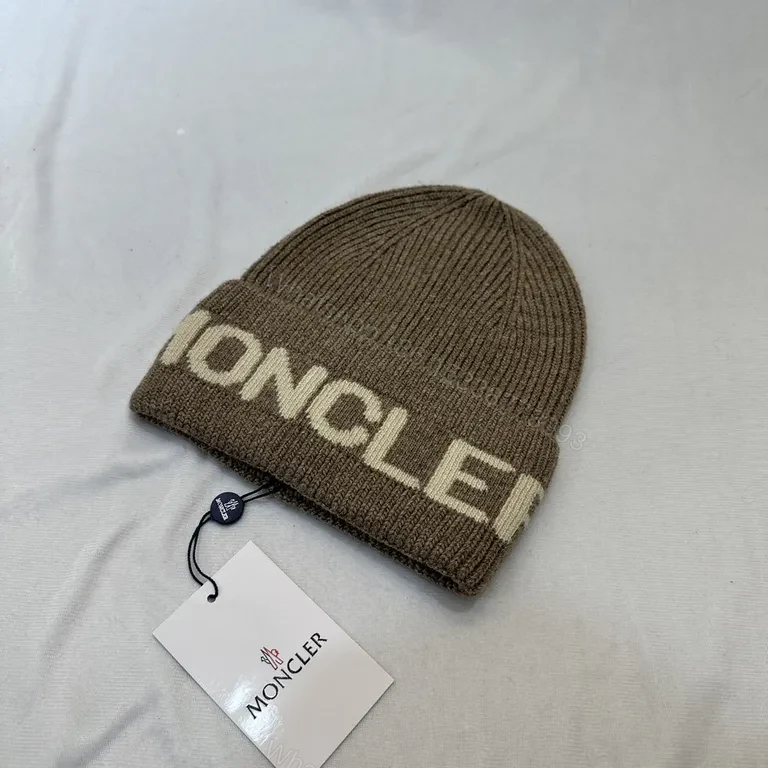 View 6 of Minimalist Moncler Knit Beanie: Luxury Logo Warmth