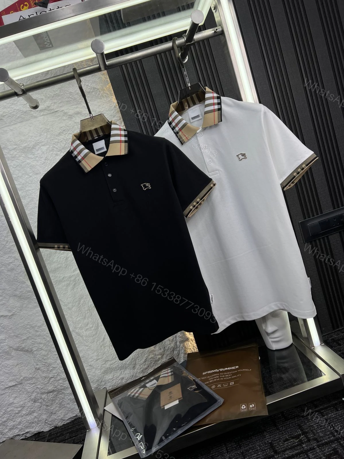 View 11 of FIRST COPY BURBERRY COLLAR T-SHIRT