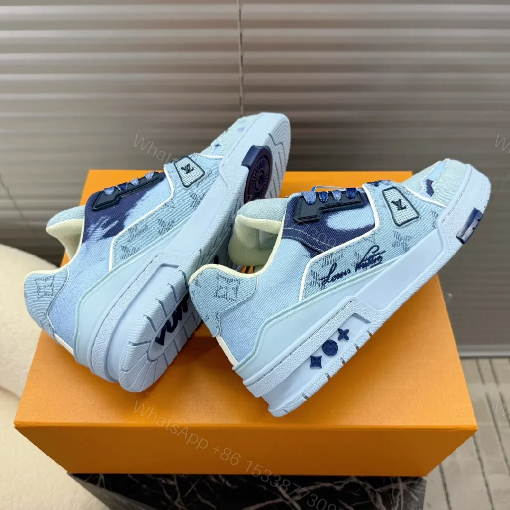 View 6 of Denim-Texture Luxe High-Top Sneaker: Comfort & Flair