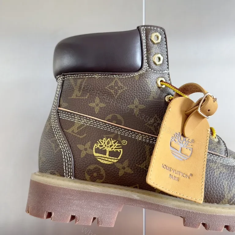 View 7 of Patterned Leather Boots with LV Hardware â€” Monogram Luxe Boots