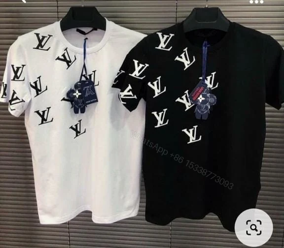 View 3 of FIRST COPY Louis Vuitton Premium Cotton Lycra Round Neck