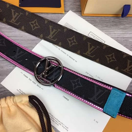 View 5 of LOUIS VUITTON LV CIRCLE 40MM BELT MONOGRAM ECLIPSE CANVAS – B143