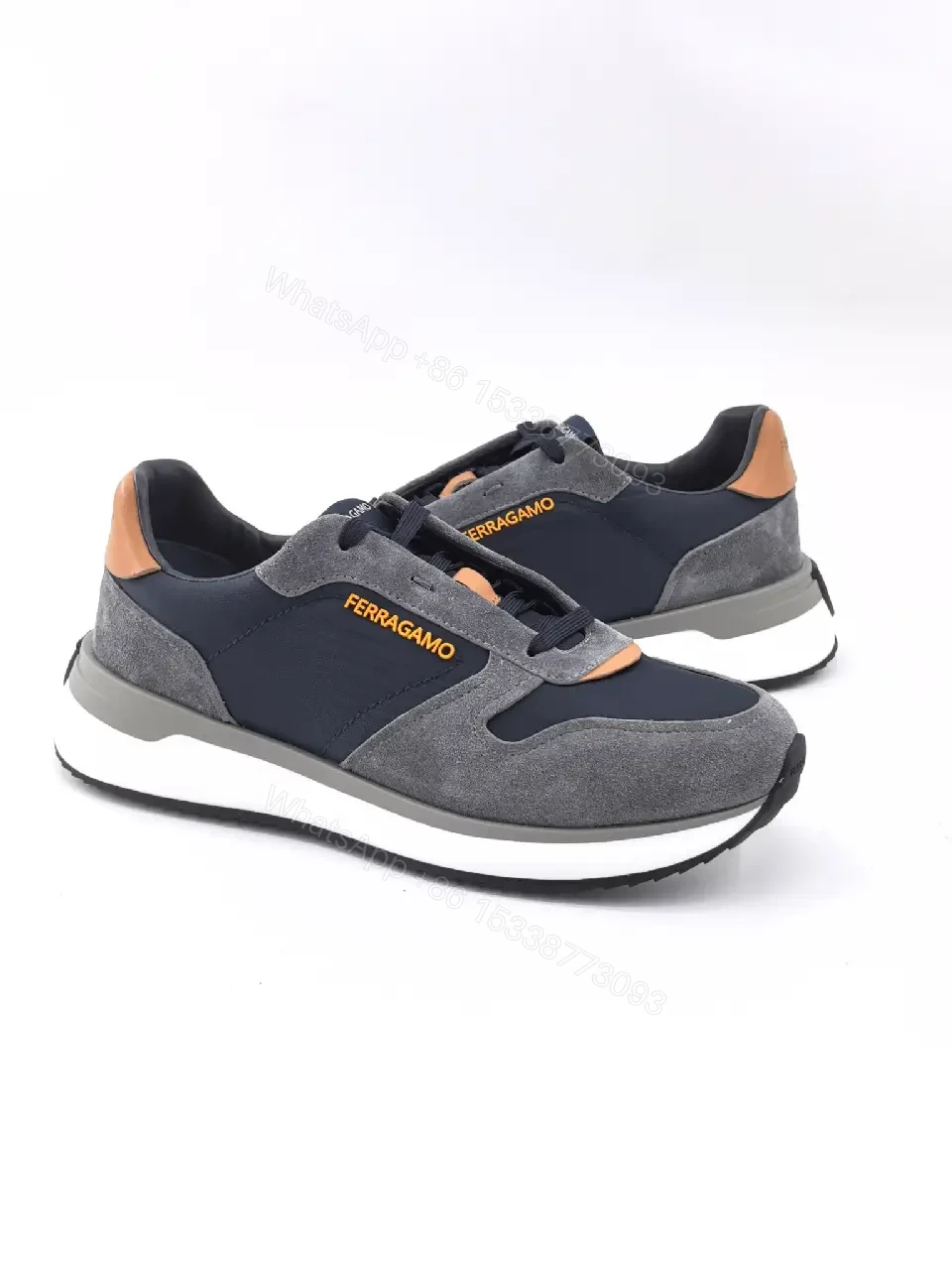 View 5 of Casual Luxe Suede Sneaker with Textured Blocks, Mens Footwear