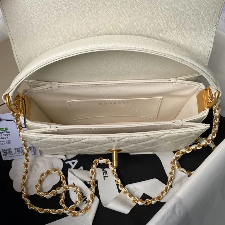 View 3 of Cream Quilted Mini Bag - Luxurious Everyday Charm