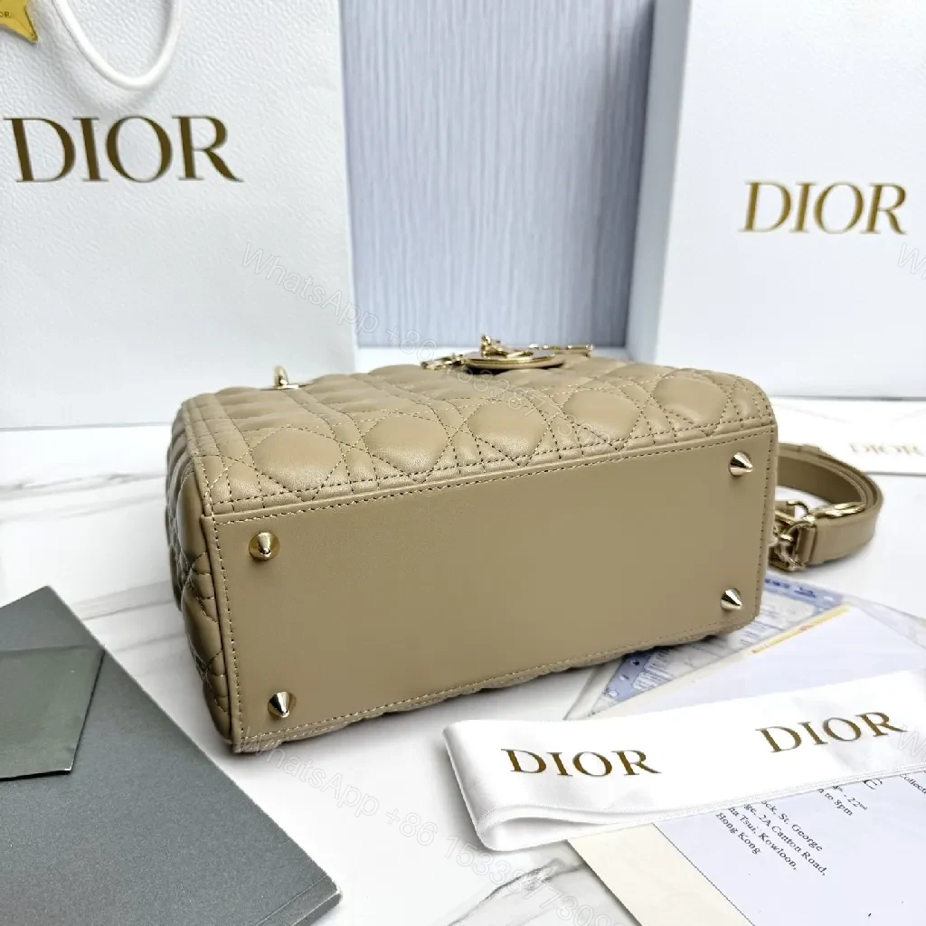 View 2 of Quilted Mini Satchel - Gold Hardware, Luxe Leather, Evening-Ready
