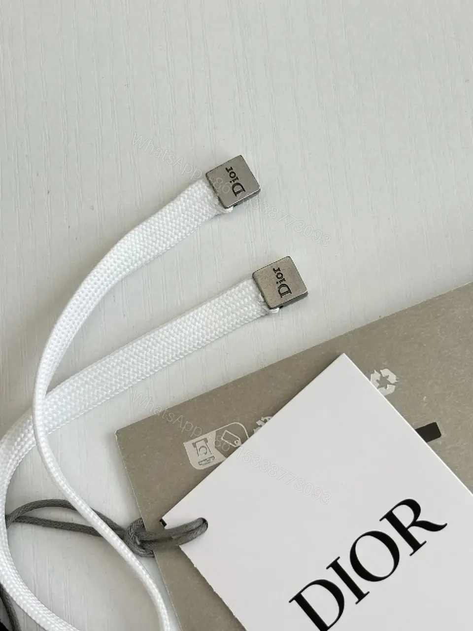 View 9 of Navy Nylon Drawstring Swim Shorts with Dior Logo