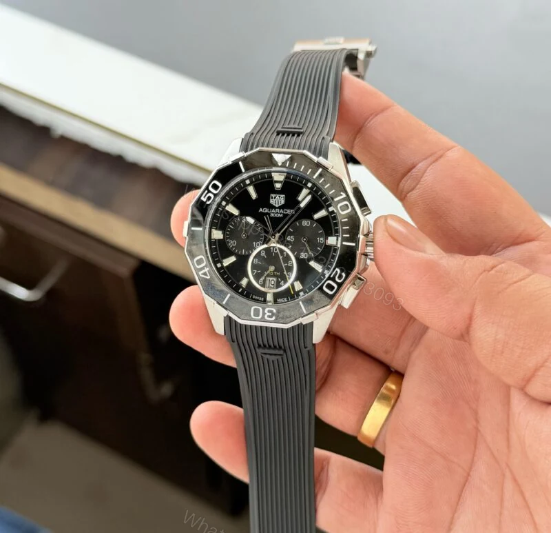 View 3 of Tag Heuer Aquaracer Calibre 5 Black Dial 45mm Quartz